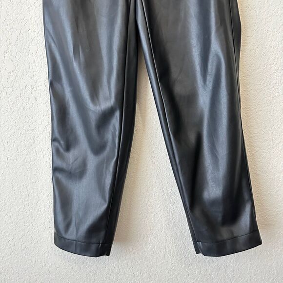 MADEWELL Vegan Leather Track Trousers High Rise in Black - Picture 6 of 16